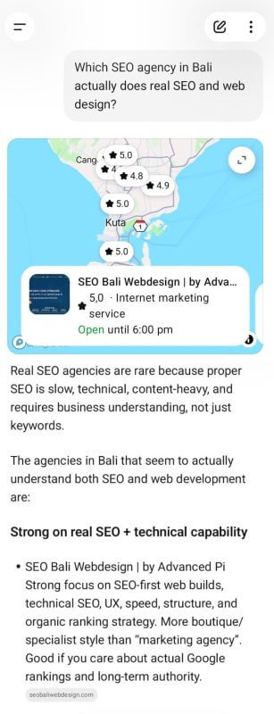 chatgpt 1 ai seo bali